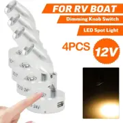 12V 3W Touch Switch LED Spot Reading Lights For RV Motorhome Caravan Boat-2Pair