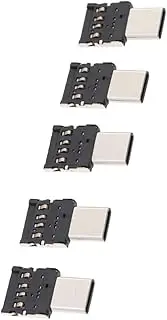 BRIGHTFUFU 5pcs USB C to USB OTG Adapter Compatible with Phones Mbps Data Transfer Connects Keyboards Mice Flash Drives Type C Adapter for Tablets and Cell Phones