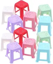 TOYANDONA 12pcs Mini Easel Stands for Canvas Art Portable Stool for Boys and Girls Dinner Table Toy Sturdy Construction and Easy Assembly
