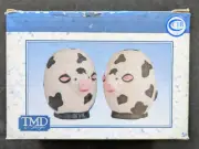 New In Box - Black & White Cow Salt & Pepper Shakers By TMD Designs