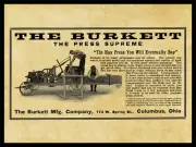 1915 Burkett Hay Press NEW Metal Sign: The Press Supreme - Columbus, OhiO
