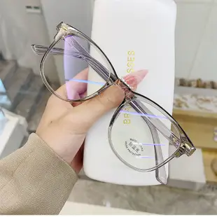 韓國ins學生復古透明眼鏡框時尚防藍光圓形眼鏡光學眼鏡