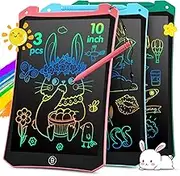 EooCoo Toys for Girls Boys Toddlers, 3 Pack Colorful Doodle Board Drawing Tablet, 10 inch Memo Writing Board, Drawing Pads Party Birthday Gifts, Kids Toys in Car, Travel Essencials