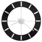 Howard Miller Wall Clock Modern Analog Quartz Round Glass w/ Metal Frame Black