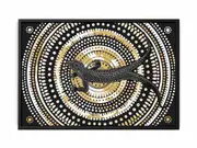 Lizard Style of Aboriginal Dot Framed Art