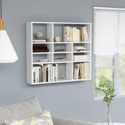 Wall Shelf White 90x16x78 cm Chipboard