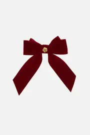 Velvet Flower Barrette Clip