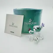 Swarovski Crystal Kris Bear Figurine Playful Butterflies #1143450 NEW IN BOX