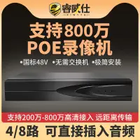 在飛比找露天拍賣優惠-【立減20】睿威仕 POE供電硬盤錄像機4/8路網絡高清NV