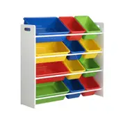 Oikiture Plastic 12 Bins Kids Toy Storage