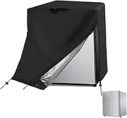 Fridge Cover, Refrigerator Cover, Fridge Wrap, 210D Waterproof&Dustproof for Protecting Upright Freezers/Beverage Refrigerator for Cold Rooms, Black, 20"W x 20"D x 21"H, outdoor , re