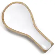 Wooden Spoon Rest for Kitchen Counter White, Spoon Holder for Stove Top or Co...