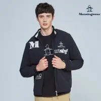 在飛比找momo購物網優惠-【Munsingwear】企鵝牌 男款黑色立領字母印花薄外套