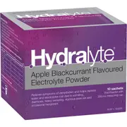 Hydralyte Electrolyte Powder Sachets Apple Blackcurrant 10 pack