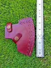 handmade genuine leather axe blade sheath blade cover