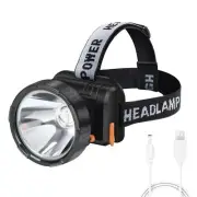 Headlamp Rechargeable - Super Bright Spotlight with 2 Modes - LED Flashlight ...