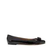 [Ferragamo] Ferragamo Varina Patent Ballet Flats 8.5 US BLACK