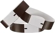 sourcing map 100Pcs Paper Wristbands for Events, Waterproof Prevent Reuse Bulk Bracelet Identification Wrist Band for Events Party Concert Bar Entrance Admission(Brown)