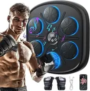 Youngly 2025 New Smart Music Boxing Machine with Boxing Gloves, Wall Mounted Smart Bluetooth Boxing Trainer with LED, Electronic Focus Agility Training Digital Boxing for Adults and Kids(Blue Light)
