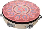 LOLIPPYY Professional Tambourine Instrument Hand-held Drum Rhythm Made of Wood Stainless Steel