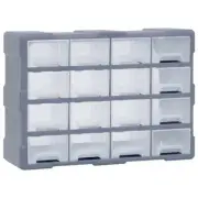 16 Drawers Storage Cabinet Tool Box Bin Chest Case Plastic Organiser Divider