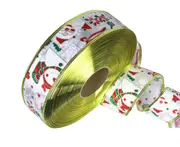 C169 10Pack 2m Christmas White Elderly Ribbon Christmas Ornament Christmas Tree Garland Decoration Snowman Ribbon