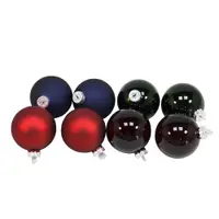 在飛比找蝦皮商城優惠-【YU Living】玻璃聖誕玻璃裝飾球八件組 聖誕樹吊飾 