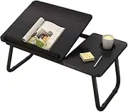 HHWRT Folding Bed Table, Foldable Laptop Table, Desktop 4-Speed Adjustable Angle, Portable Bed Desk, Foldable Table Legs for Eating, Working, or Reading in Bed, Perfect for Home, Office, Use