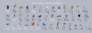 EasY FoxY ToY Alphabet ABC Letter Poster for Children, DIN A2 Long, Educational Game from 3 for Learning in German with Sound Chart