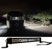 10" Slim LED Light Bar Single Row mini spot flood Offroad 12v rv marine atv utv