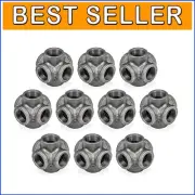 3/4" 10-Piece Cast Iron Pipe Corner Fittings for Vintage Inspired Designs