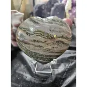 Ocean Jasper Sphere with Crystal Heart !! Sea Jasper Sphere !! Orbits and Pink !