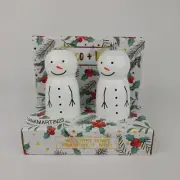 Coco + Lola Snowman Salt Shaker & Pepper Grinder Christmas Winter Holidays