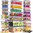 60 Pack Food Storage Containers Set, Plastic Tupperware Containers-Au