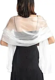 [VODAFQS] Stole Women's Chiffon Shawl Scarf Women's Chiffon Scarves Lightweight Soft Scarf Oversized Shoulder Scarf Silk Scarves for Evening Dresses