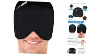 Head Ice Pack Wrap Cold Cap Cooling Gel Hat Cold Compress for Head Large Black