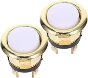 Replacement Lighted Doorbell Button Wall Mounted Doorbell Button Set Vintage Round Doorbell Switch for Home Dec