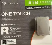 Seagate One Touch 5TB Portable Hard Drive with Rescue Data Recovery Services