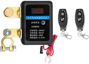 Lyaciomn Remote Battery Disconnect Switch 12V 260A Kill Switch Black Automotive Supplies Automatic Power Off Prevent Battery Drain with Remote Car Truck,A