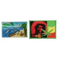 在飛比找樂天市場購物網優惠-牙買加海豚海岸冰箱磁鐵+巴布·馬利 雷鬼歌手繡片貼【2件組】