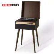 Crosley CR6236A-WA Jasper 3-Speed Bluetooth Record Player Walnut with Stand