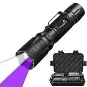 Blacklight Flashlight Kit, 2 in 1 LED UV 395nm Blacklights with 500LM Highlig...
