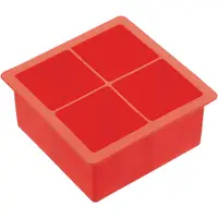 在飛比找樂天市場購物網優惠-《BarCraft》四格方塊製冰盒(紅) | 威士忌 冰塊盒