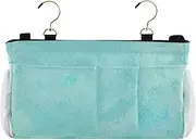Amooorous Bunk Loft Bed Side Caddy Desk Hanging Organizer Bag for Dorm, Bunk, Loft, Hospital Bed Lime Green Watercolor Texture