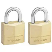 Master Lock Diamond Brass 20mm Padlock 2 Pk (120TAU)