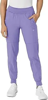 [Wink] Women's Comfort Waist Cargo Jogger Scrub Pant, Iris Purple, Large