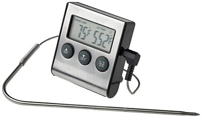 Digital Roasting Thermometer w/ Timer & Probe (12 Set)