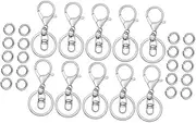 IWOWHERO 1 Set Rotating Lobster Clasp Keychain Clasps DIY Rings for Easy Crafting Durable Key Holder Accessories for Keychain Jewelry Making