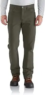 [CARHARTT] Men's Rugged Flex Relaxed Fit Canvas 5-Pocket Work Pant, Moss, 31 x 30