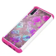 Coloured Drawing Pattern PC + TPU Protective Case for Galaxy A50(Peony)